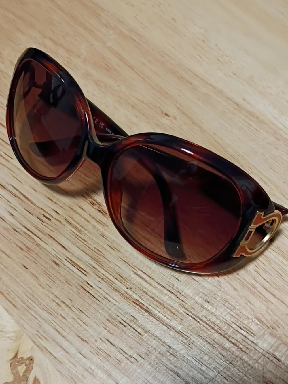Salvatore Ferragamo Tortoiseshell Sunglasses with Brown Lenses